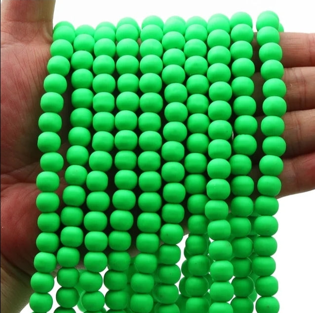 Clay beads necklaces.