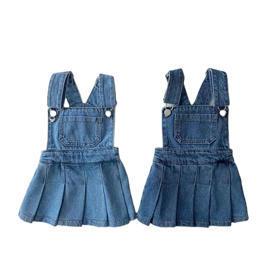 Denim plaids overalls