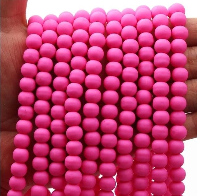 Clay beads necklaces.