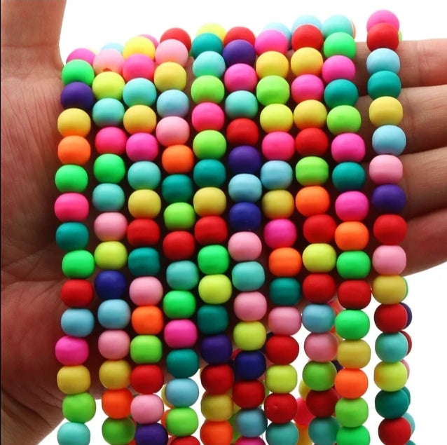 Clay beads necklaces.